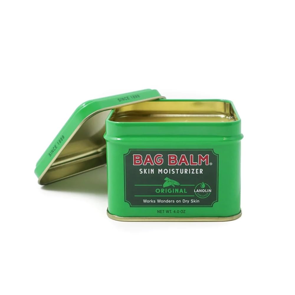 Bag Balm Vermont's Original Moisturizing for Dry Skin, Chapped Lips, Cracked Heels, Dog Paw Pads + More. 118 ml (4 oz) Tin (3) Beauty and Personal Care Bag Balm