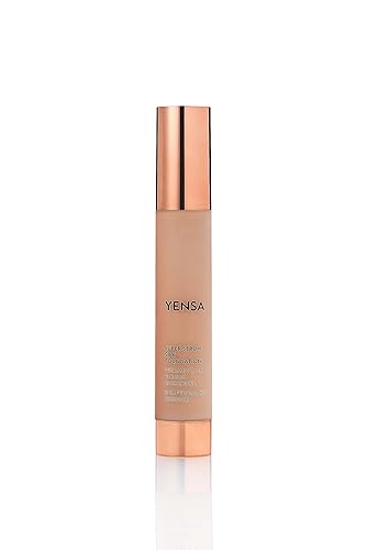 YENSA Serum Foundation Makeup - Super Silk Full Coverage Foundation Enriched with Peptides, Vitamin C & Ferulic Acid to Help Reduce Fine Lines Beauty & Personal Care YENSA