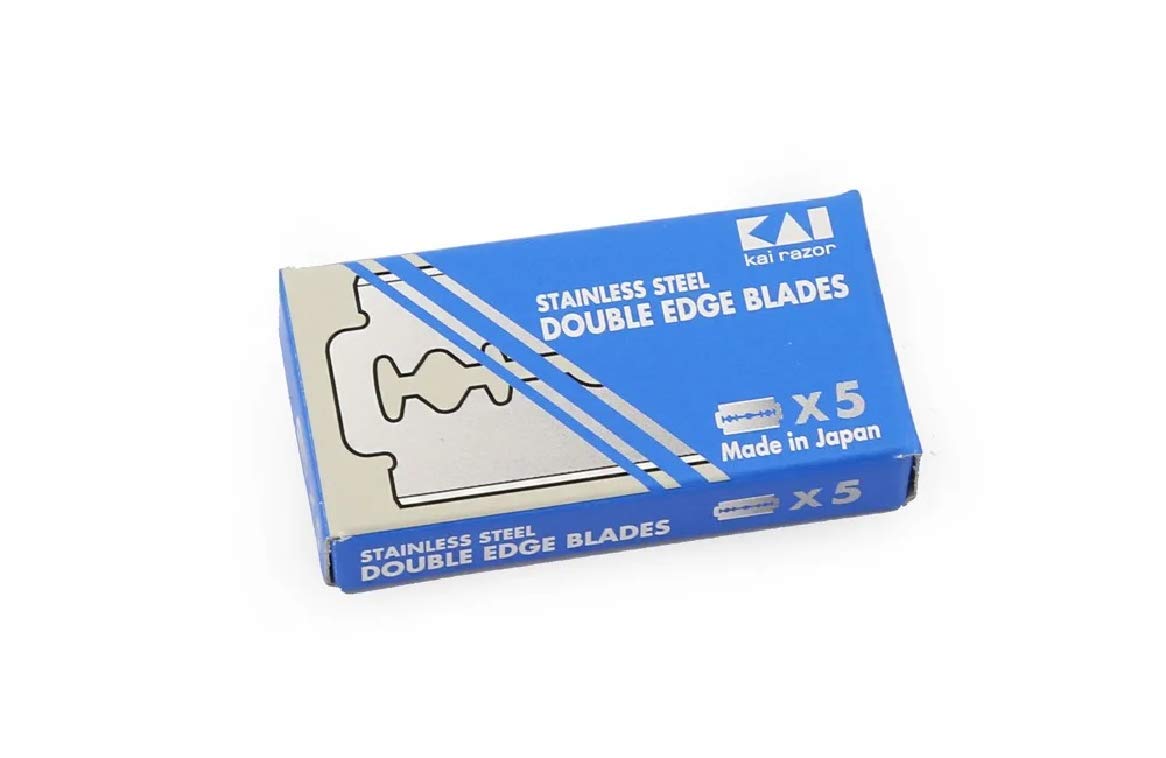 50 Stainless Steel Double Edge Safety Razor Blades from Kai Cutlery Beauty and Personal Care KAI