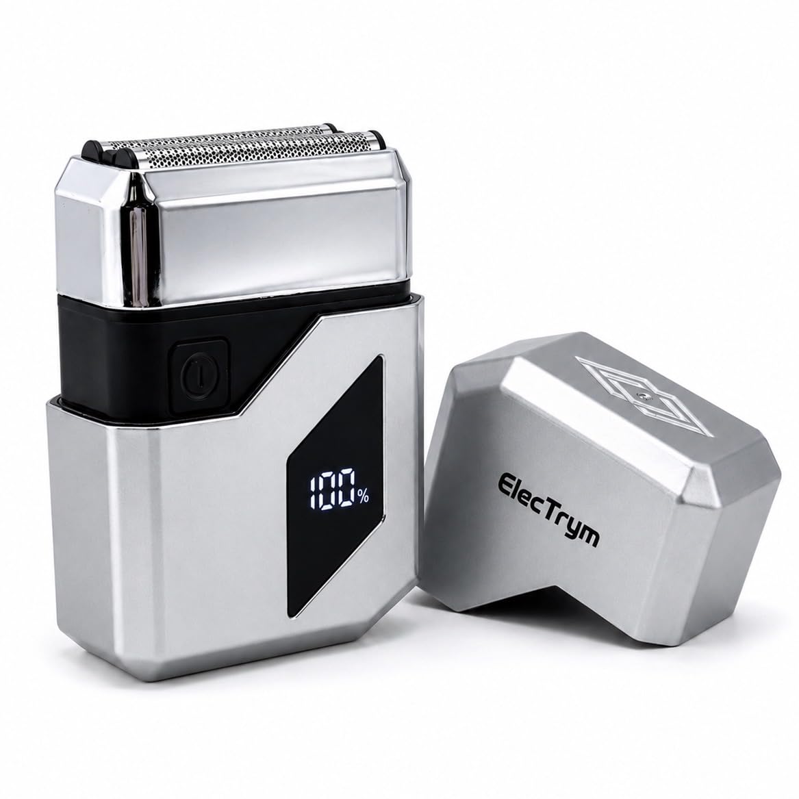 ElecTrym E1025 Triple Foil Head Compact Wet/Dry Electric Shaver for Men, Cordless Razor with LED Battery Display, USB-C Charging, 3 Floating Heads Beauty and Personal Care ElecTrym