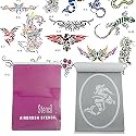 Super Big Patterns Airbrush Stencils for Temporary Tattoo Body Art Painting Booklet Beauty & Personal Care the egalleria