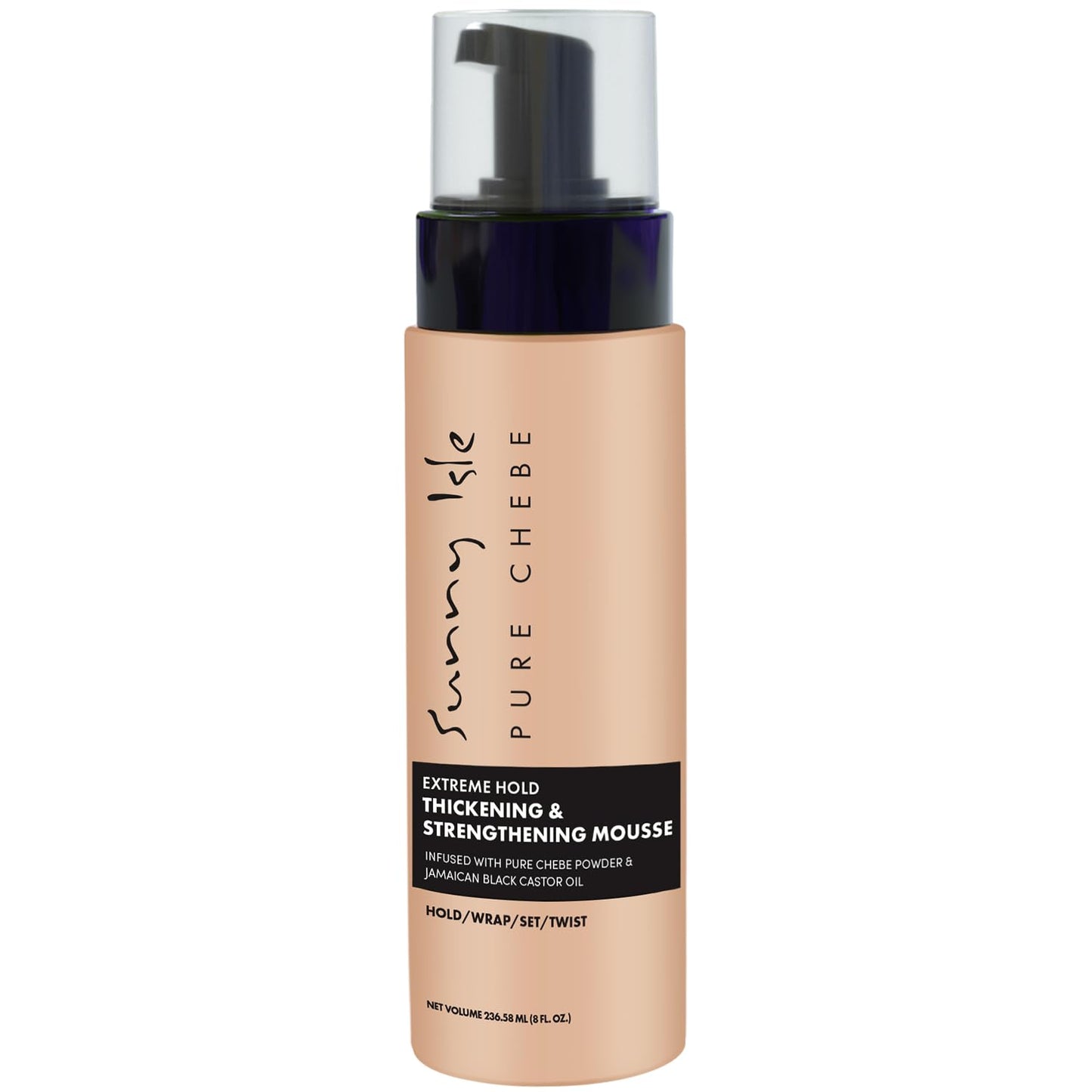 Sunny Isle Chebe Extreme Hold Thickening & Strengthening Mousse - Infused with African Chebe Powder, Jamaican Black Castor Oil - 8oz Beauty & Personal Care Sunny Isle