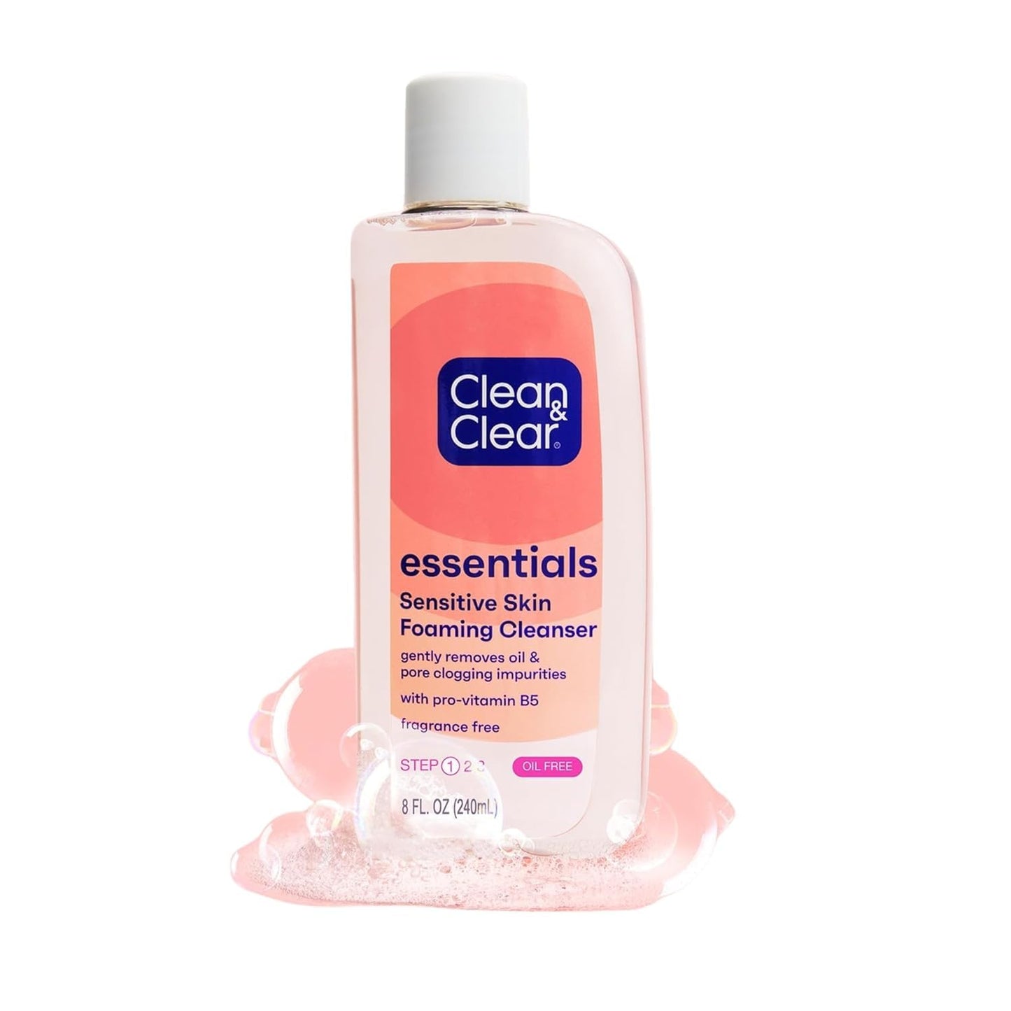 Clean & Clear ESSENTIALS Foaming Facial Cleanser, 8 Ounce (Pack of 2) Beauty & Personal Care Clean & Clear