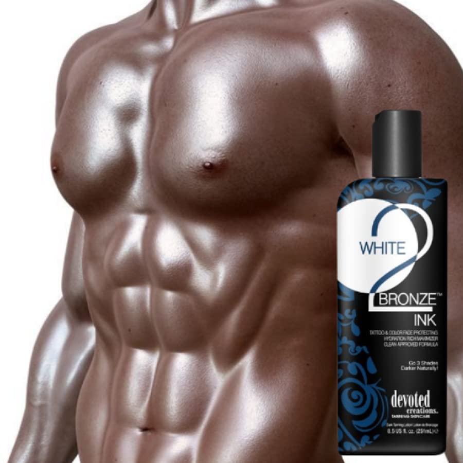 Devoted Creations White 2 Bronze Ink Tattoo and Color Fade Protecting Tanning Lotion 8.5 oz Beauty & Personal Care Devoted Creations