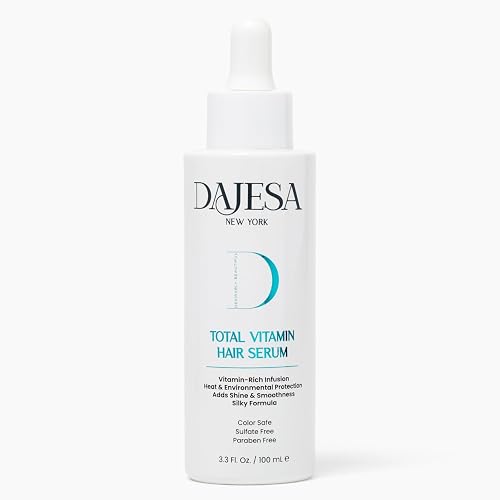 Dajesa Total Vitamin Hair Serum - Lightweight Leave-In Heat Protectant with Argan Oil, Castor Oil, Vitamin E & Carrot Extract, Color-Safe Sulfate-Free Beauty & Personal Care Dajesa