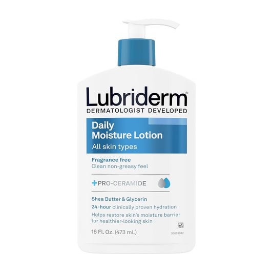 Lubriderm Daily Moisture Lotion Fragrance Free 16 oz (Pack of 5)