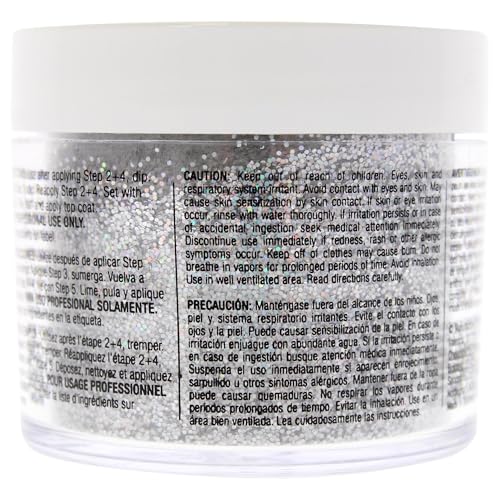Pro Powder Polish Nail Colour Dip System - Deep Silver Glitter by Cuccio Colour for Women - 1.6 oz Nail Powder Beauty & Personal Care Cuccio