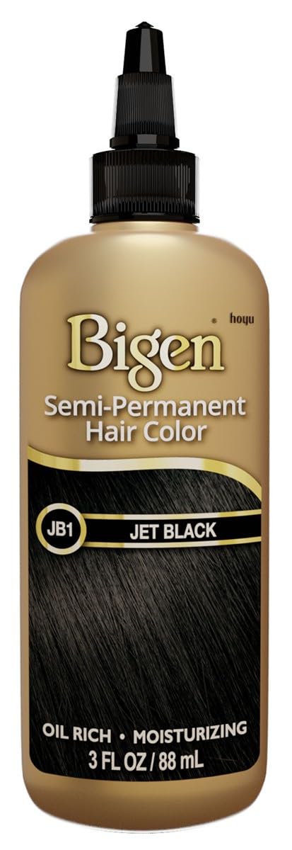Bigen Semi-Permanent Haircolor #Jb1 Jet Black 3 Ounce (88ml) (6 Pack) Beauty & Personal Care Bigen
