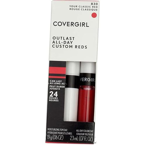 COVERGIRL Outlast All-Day Custom Reds Lip Color, Your Classic Red (Pack of 4)4 Beauty & Personal Care COVERGIRL