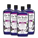 Dr Teal's Foaming Bath with Pure Epsom Salt, Black Elderberry with Vitamin D, 34 fl oz (Pack of 4) Beauty & Personal Care Dr Teal's