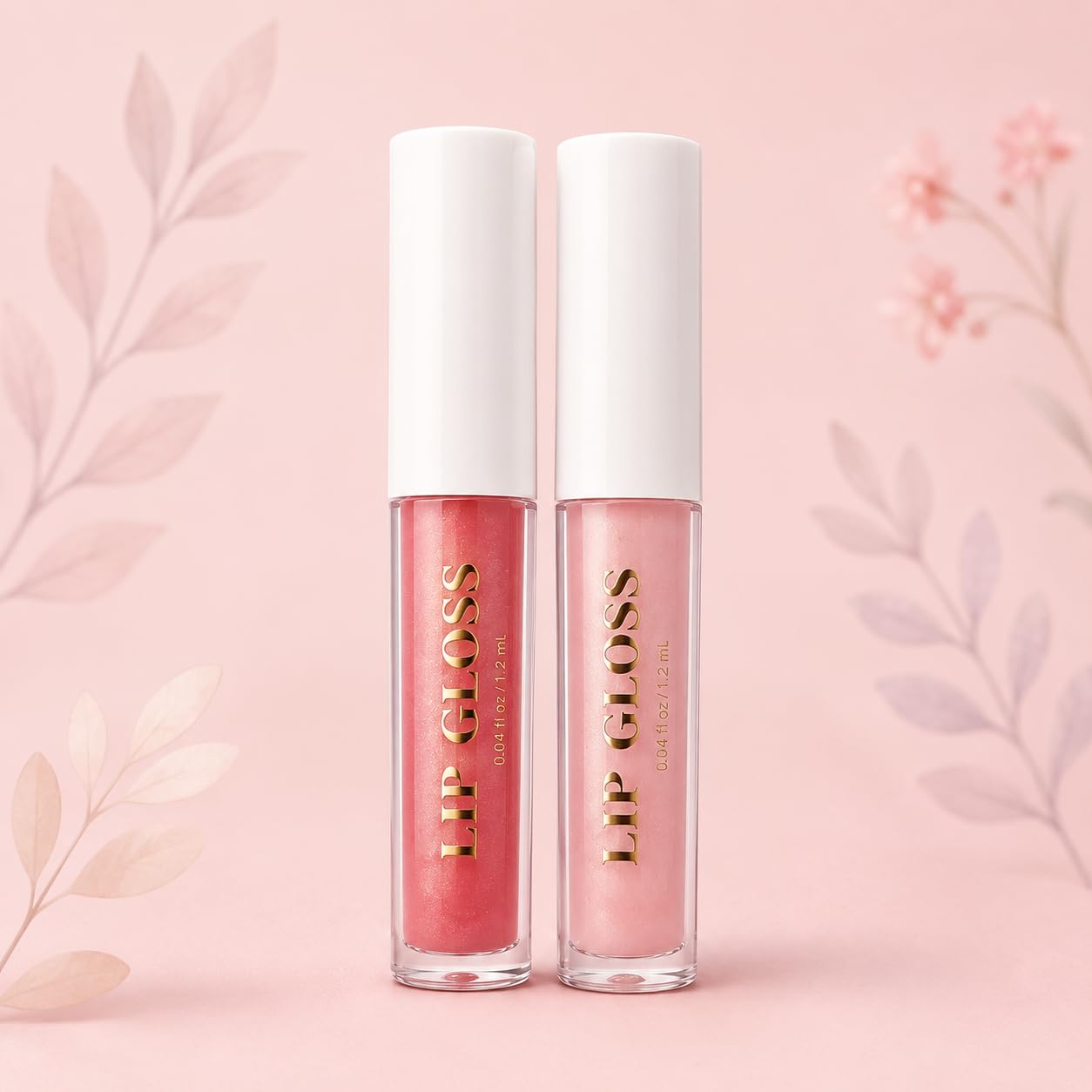 Alice in Wonderland Lip Gloss Set, White Rabbit Themed, 2 Piece Pink Lip Gloss Duo, Shimmer Finish, 0.04 fl oz / 1.2 mL Each Beauty & Personal Care Disney Alice in Wonderland