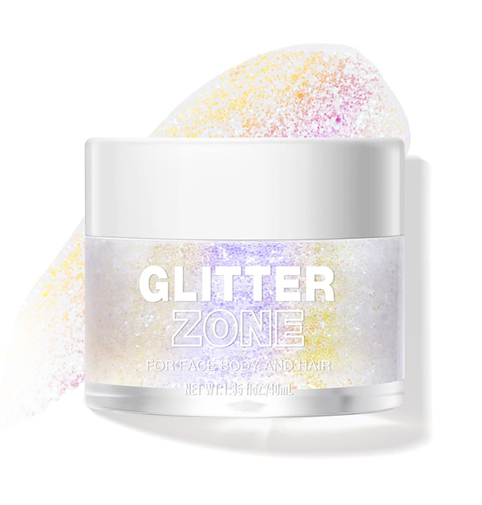 LANGMANNI Holographic Body Glitter Gel for Body, Face, Hair and Lip.Color Changing Glitter Gel Under Light. Vegan & Cruelty Free-1.35 oz (3# Neon Beauty & Personal Care LANGMANNI