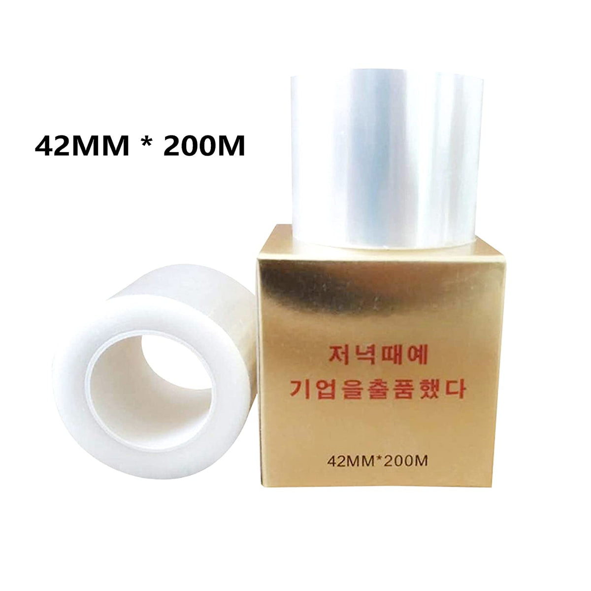 S.Q 4 PCS Disposable Eyebrow Tattoo Plastic Wrap Preservative Film Make Up Supplies Wrap Cover Tape Roll, 42mm x 200m
