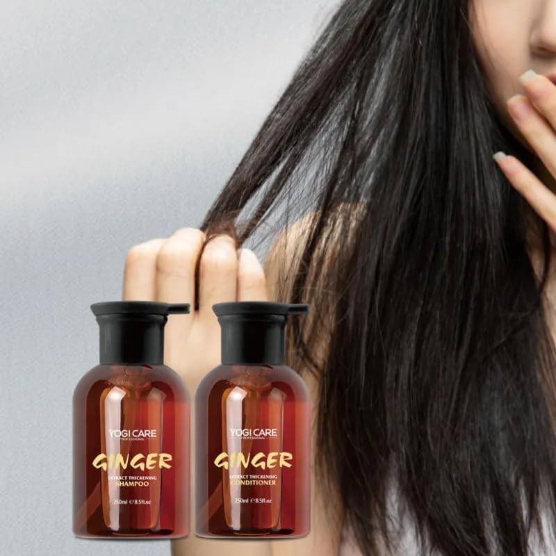 YOGI CARE Ginger Extract Thickening Shampoo and Conditioner Set, 250ml Each Beauty & Personal Care YOGI CARE