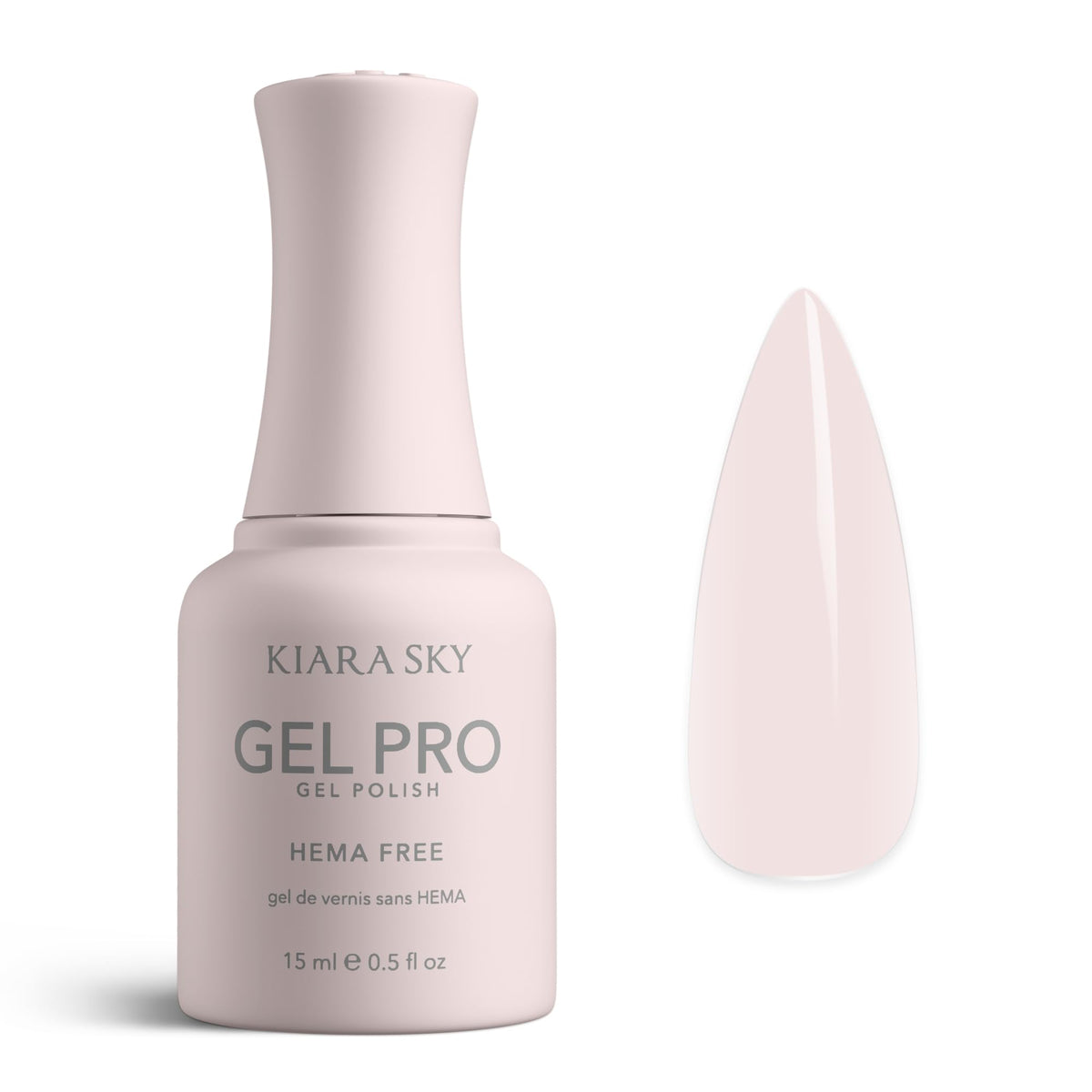KIARA SKY Gel Pro HEMA-Free Sheer Gel Nail Polish | Buildable Coverage, 28+ Day Wear, Self-Leveling, UV/LED Soak-Off, 0.5 fl oz | Milky Rose #003