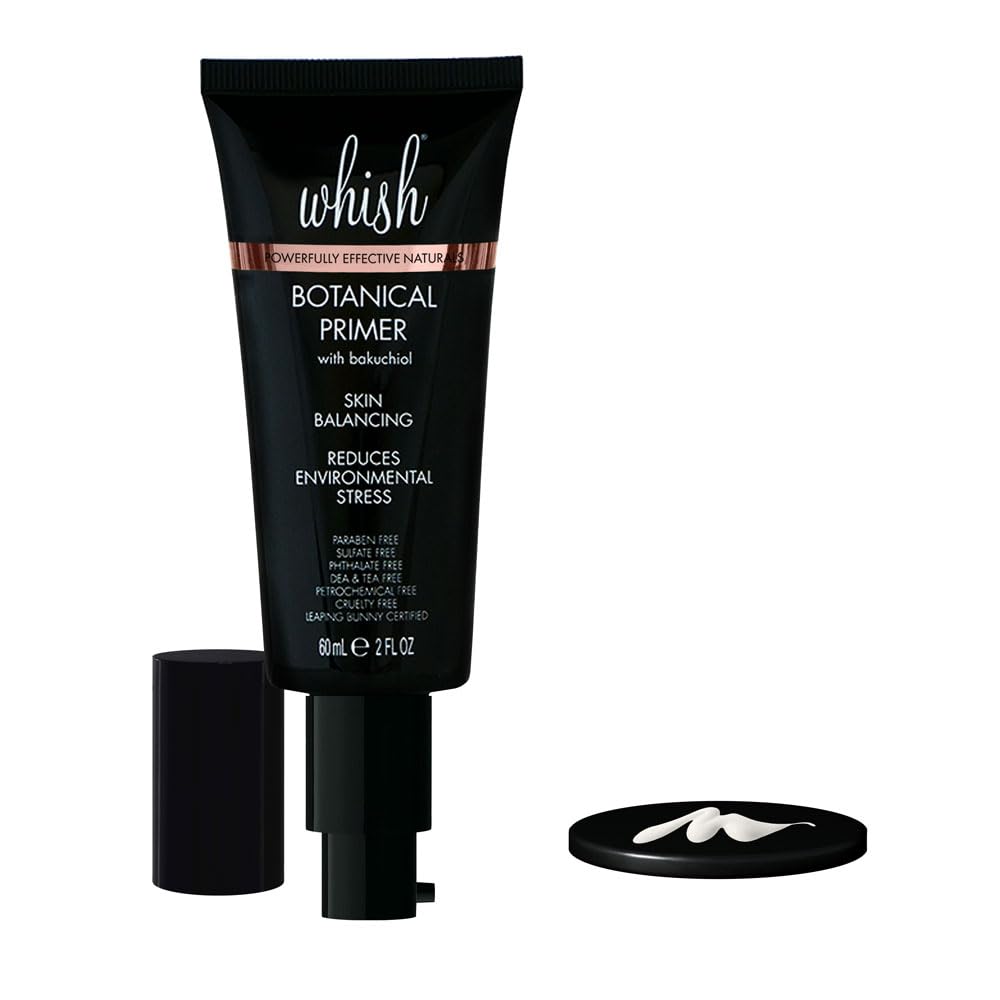 Whish Botanical Primer with Bakuchiol - Minimizes Pores, Wrinkles & Evens Skin Tone With Natural Retinol Alternative - Hydrating Makeup Primer For All Beauty & Personal Care Whish