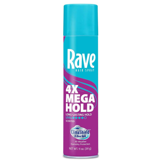 Rave 4X Mega Aerosol Hair Spray Unscented 11 Oz,Pack of 1 Beauty & Personal Care rave