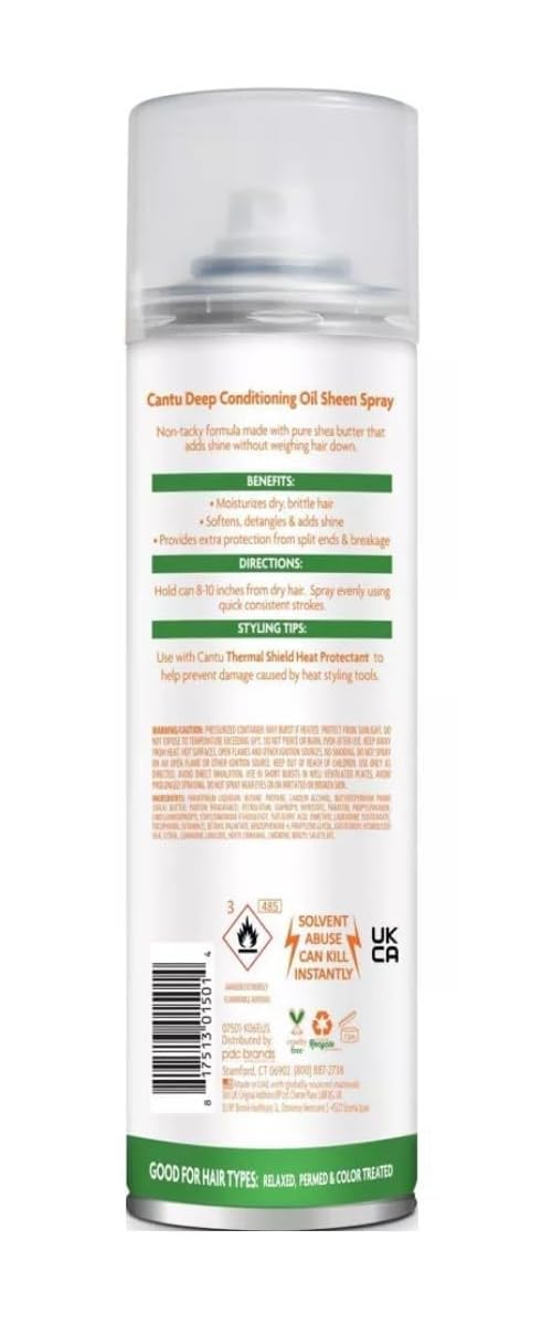 Cantu Oil Sheen Deep Conditioning Spray with Shea Butter, 10 Ounce Beauty & Personal Care Cantu