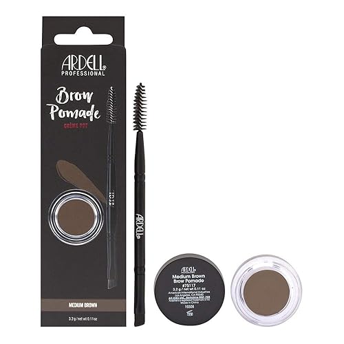 Ardell Brow Pomade - Medium Brown, Smudge-Proof Long-Lasting Eyebrow Makeup, with Dual-Ended Precision Brush and Spoolie for Defined and Natural… Beauty & Personal Care Ardell