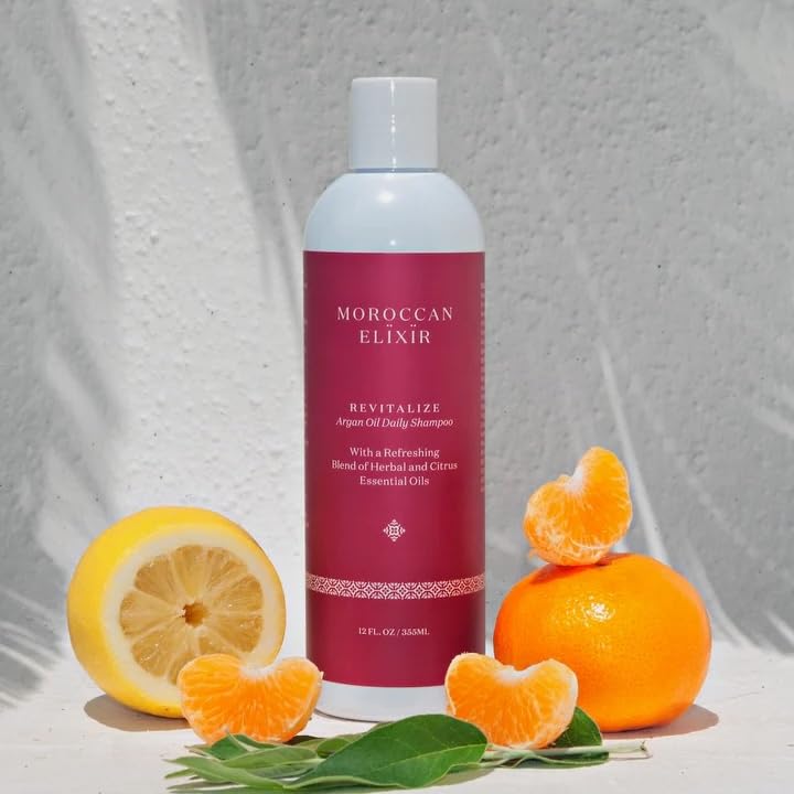 Moroccan Elixir Revitalize Argan Oil Shampoo, Paraben and Sulfate Free Shampoo Repairs Dry, Damaged, Color-treated Hair, Tames Frizz and Promotes Beauty & Personal Care Moroccan Elixir
