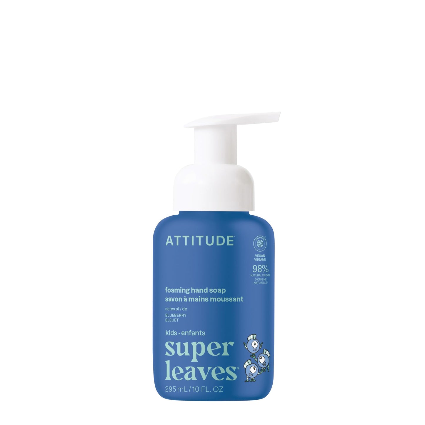 ATTITUDE Foaming Hand Soap for Kids, EWG Verified, Dermatologically Tested, Plant- and Mineral-Based Ingredients, Vegan, Blueberry, 10 Fl Oz Beauty & Personal Care ATTITUDE