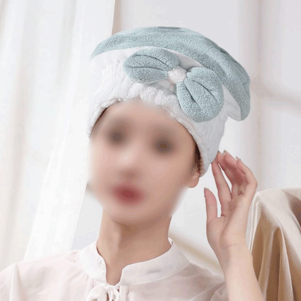 HIONJIN Dry Hair Cap Women's Double-Layer Thickened Quick-Drying Two-Color Baotou Scrub Hair Shower Cap(E) Beauty and Personal Care HIONJIN