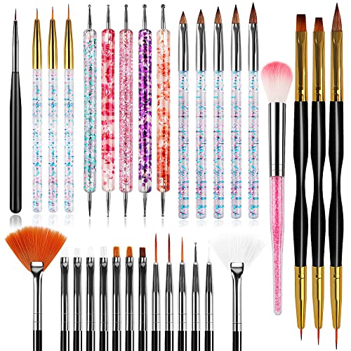 32pcs Nail Art Brushes,Acrylic Nail Brush,Nail Brushes For Nail Art,Nail Art Dotting Tool Set,Nail Art Tool Set,Nail Art Liner Brush,Nail Dust Beauty and Personal Care Voiluk Default Title