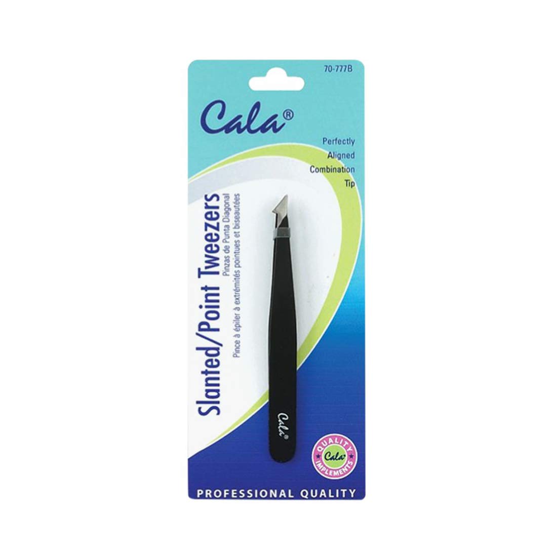 Cala Black & silver slanted point tweezers Beauty and Personal Care Cala