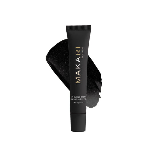 Makari Black Lip Butter Balm (0.5 oz) - Lightweight Lip Moisturizer - Non-Sticky Lip Balm for Daily Lip Care - Smooth Soft Feel - Black Flavor Beauty and Personal Care MAKARI