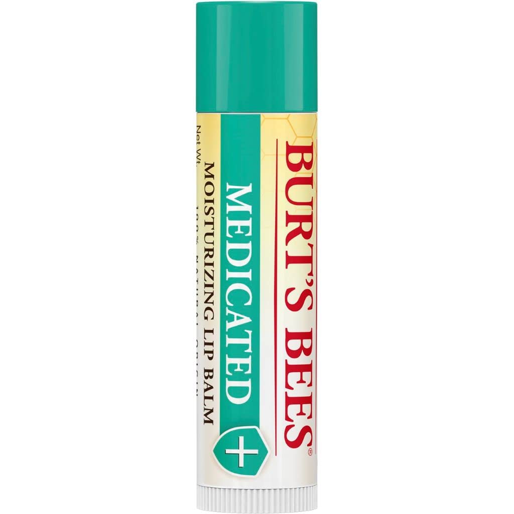 Medicated Moisturizing Lip Balm Twin Pack by Burts Bees for Unisex - 2 x 0.15 oz Lip Balm Beauty and Personal Care Burt's Bees