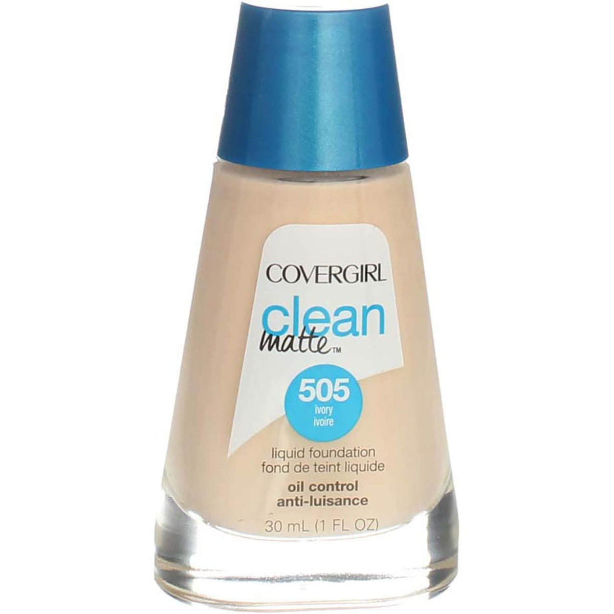 COVERGIRL Clean Matte Liquid Foundation, Ivory, 1 fl oz (Pack of 4)