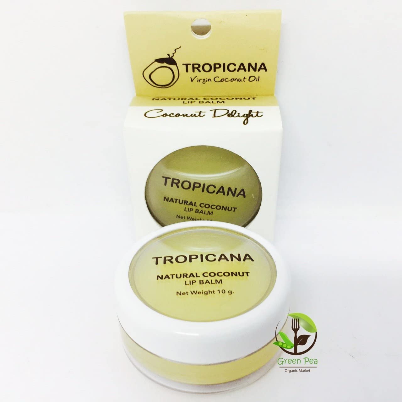 NEW!! TROPICANA NATURAL COCONUT LIP BALM (Coconut Delight) 10 g. by Thai Premium Beauty & Personal Care YBW