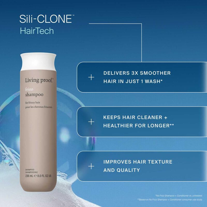 Living Proof Frizzy Hair Starter Kit - Travel Size No Frizz Shampoo, Conditioner, Smooth Styling Cream and Advanced Clean Dry Shampoo ($70 value) Beauty & Personal Care Living Proof