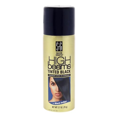 Salon Grafix High Beams Tinted Black Temporary Spray - Black Indigo for Unisex - 2.7 oz Hair Color Beauty & Personal Care Salon Grafix