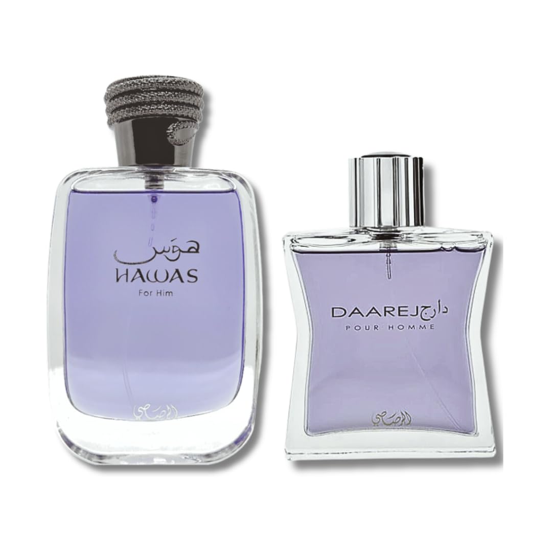 RASASI Hawas For Him & Daarej For Homme EDP 100Ml (3.4Oz) Beauty & Personal Care RASASI