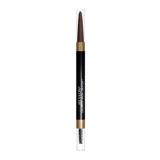 Revlon ColorStay Brow Creator, 2-in-1 Precise Eyebrow Pencil & Powder with Spoolie Brush, Waterproof, Stocking Stuffer for Her, 610 Dark Brown, 0.003 Beauty & Personal Care REVLON