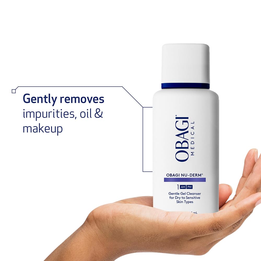 Obagi Nu-Derm Gentle Cleanser - Daily Facial Wash Gently Removes Dirt, Oil, Makeup & Impurities - Skincare Cleanser for Normal, Dry & Sensitive Skin Beauty & Personal Care Obagi Medical