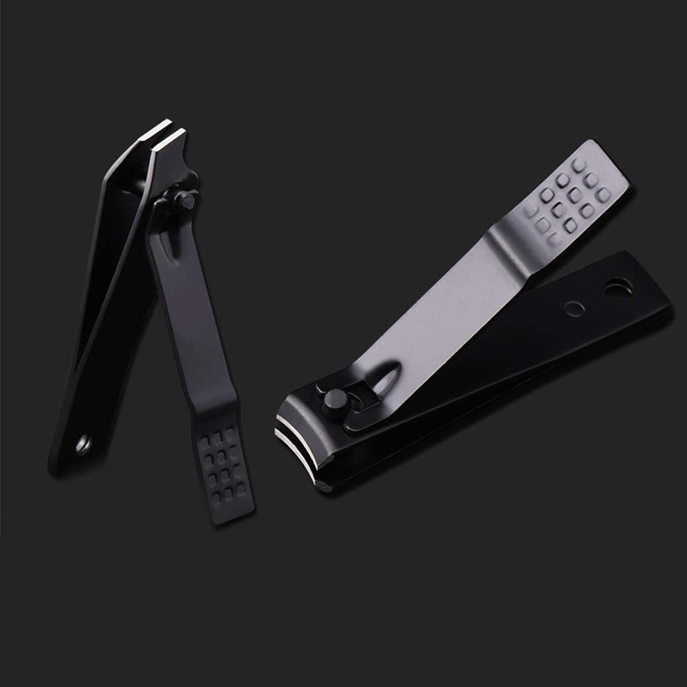 Aubcee Nail Clipper Set, Manicure, Pedicure Kit, 7 in 1 Black Stainless Steel Professional Grooming Kit with Black Leather Travel Case Beauty & Personal Care Aubcee