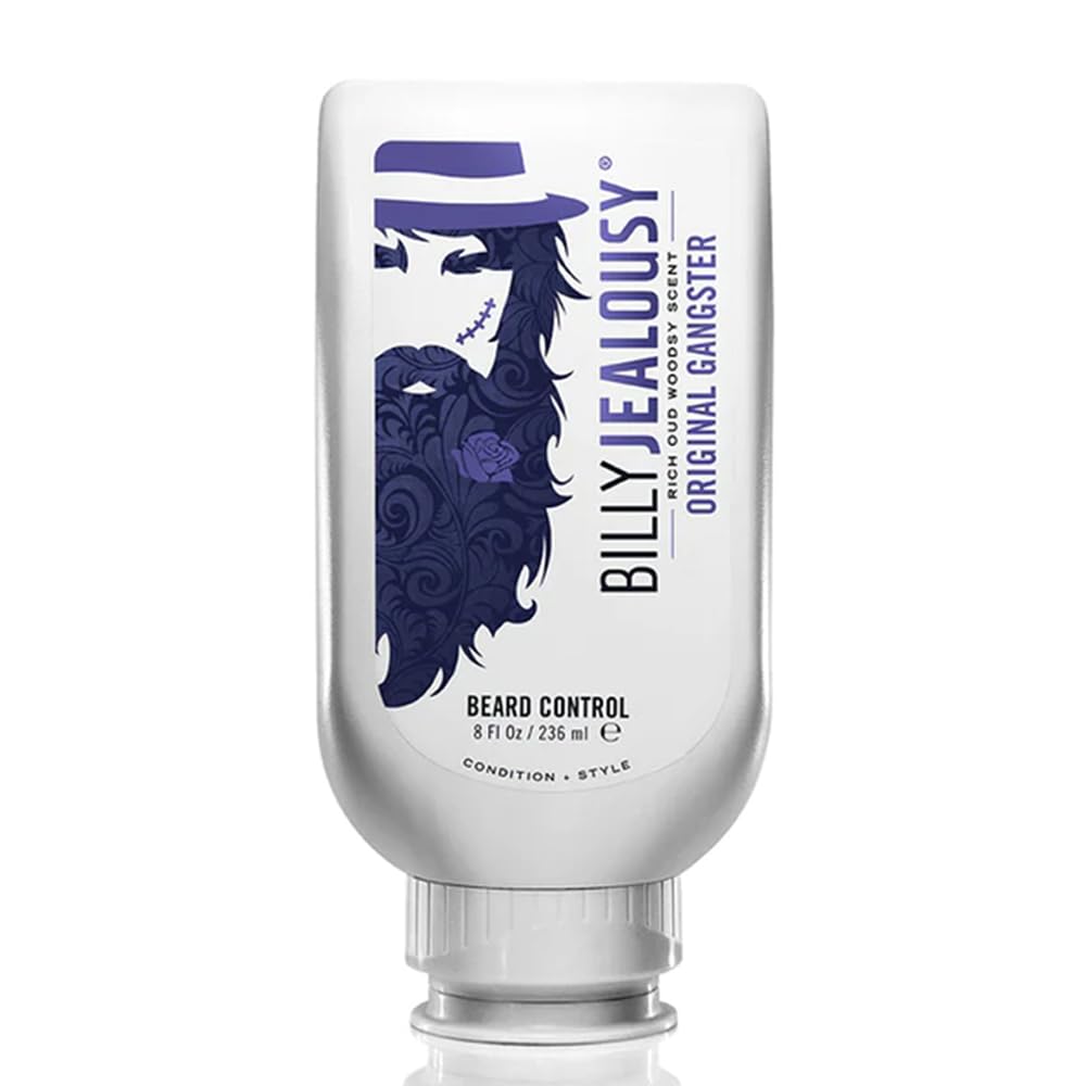 Billy Jealousy Original Gangster Beard Control Leave In Beard Conditioner for Men with Aloe Leaf Juice and Panthenol Softens Hair and Skin, Light Hold Beauty and Personal Care Billy Jealousy