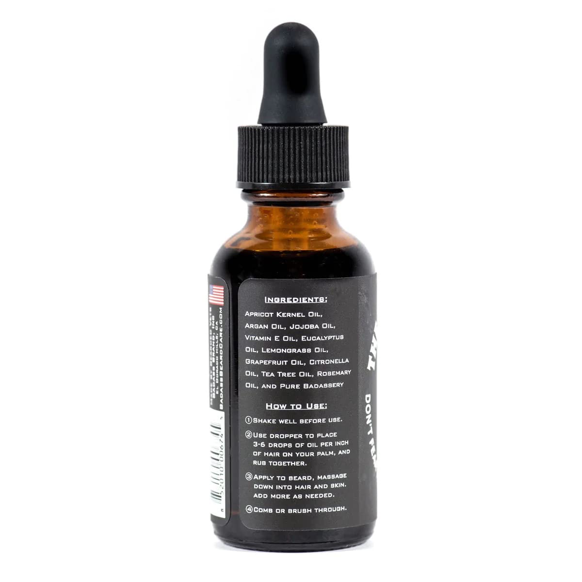 Badass Beard Care Beard Oil For Men - The Bushwhacker Scent 1 oz - All Natural Ingredients Keeps Beard and Mustache Full Soft and Healthy Beauty & Personal Care Badass Beard Care