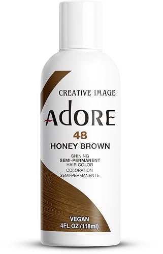 Adore Semi Permanent Hair Color (048 Honey Brown) | Vegan & Cruelty-Free Brown Hair Dye | No Ammonia, No Peroxide, No Alcohol | 4 Fl Oz (Pack of 1) Beauty & Personal Care Adore