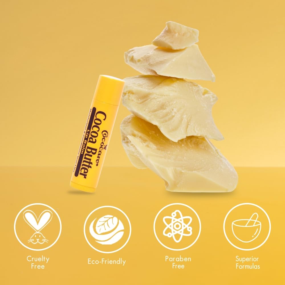 Cococare Cocoa Butter Lip Balm - The Little Yellow Stick Enriched with Natural Cocoa Butter - Conditions & Protects Lips with Hydrating Formula Beauty & Personal Care COCOCARE