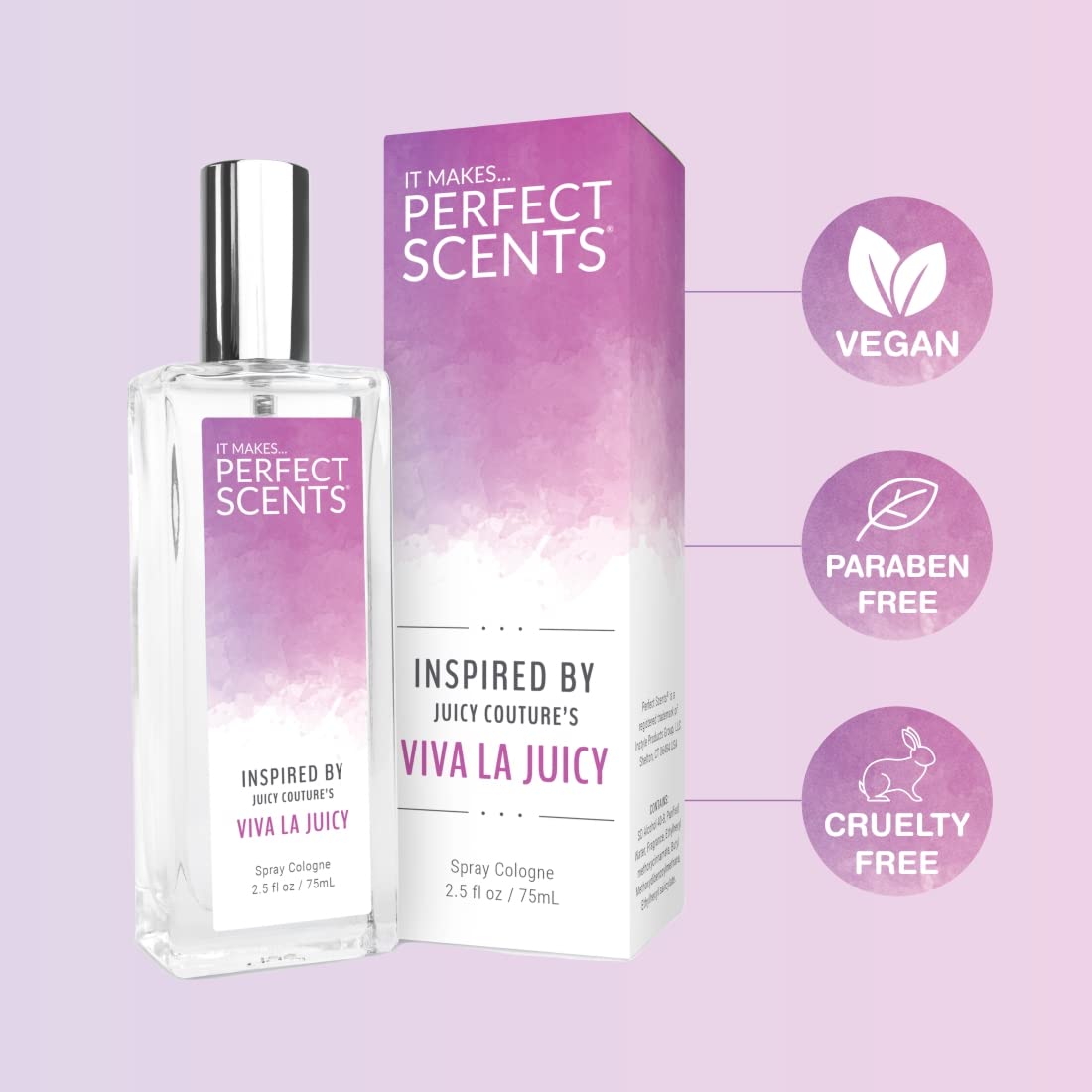 Perfect Scents Fragrances, Inspired by Juicy Couture’s Viva La Juicy, Women’s Eau de Toilette, Vegan, Paraben Free, Never Tested on Animals, 2.5 Fluid Beauty & Personal Care Perfect Scents