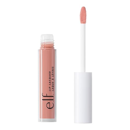 e.l.f. Lip Lacquer, Nourishing, Non-Sticky Ultra-Shine Lip Gloss With Sheer Color, Infused With Vitamins A & E, Vegan & Cruelty-Free, Whisper Pink Beauty & Personal Care e.l.f.