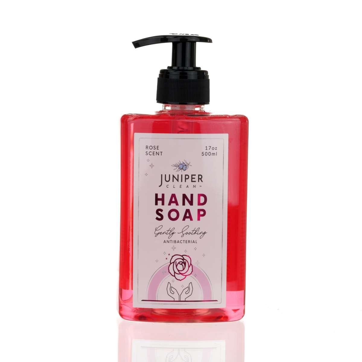 Juniper CLEAN, Antibacterial Hand Soap with Pump, Rose Scent, Liquid Hand Soap 17 Fl Oz (Pack of 1) Beauty & Personal Care Juniper CLEAN
