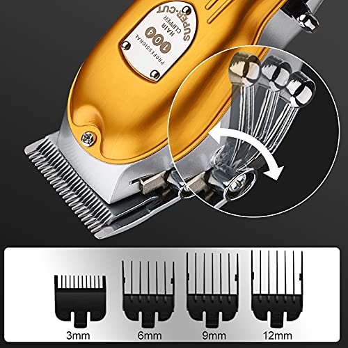GLESVOWIO Pro Hair Clipper Professional Barbershop LED Adjustable Clippe Cordless Trimmer Cutting Machine Electric Salon Taper Lever(Green) Beauty and Personal Care GLESVOWIO