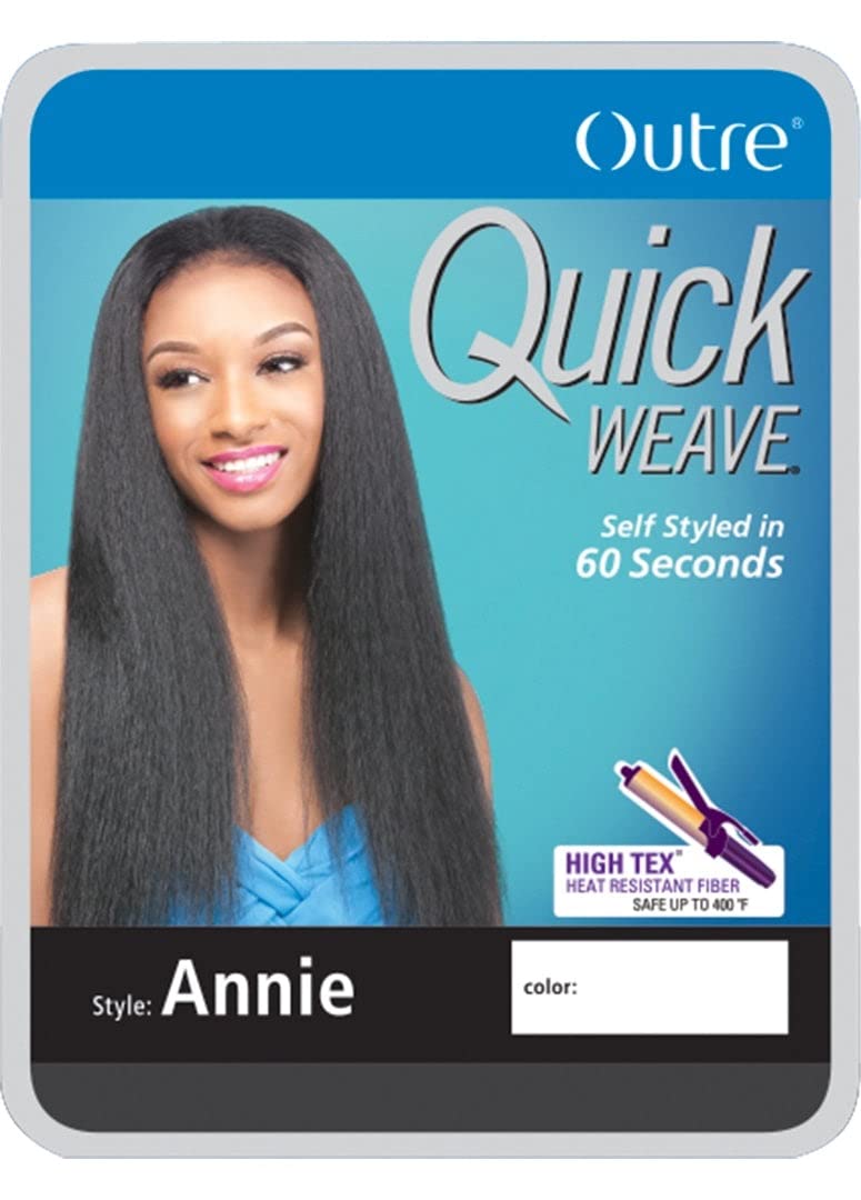 Outre ANNIE 2 (Dark Brown) - QUICK WEAVE SYNTHETIC HAIR HALF WIG LONG YAKY STRAIGHT