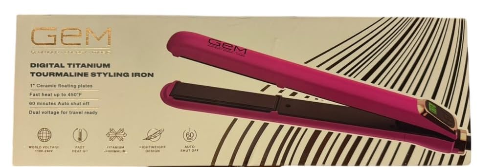 GEM Glamour Energy Magic 3X Moisture Protection 1" Digital Styling Iron