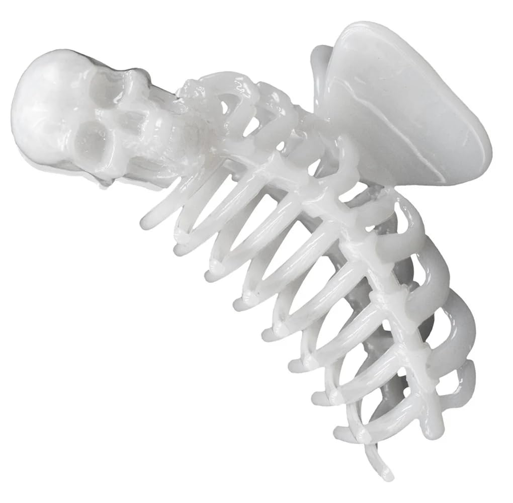 Gothic Skull Skeleton Ribcage Claw Horror Hair Clip (Glow in the Dark)
