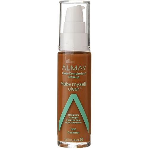 Almay Clear Complexion Make Myself Clear Foundation Makeup, Caramel 800, 1 fl oz Beauty & Personal Care Almay